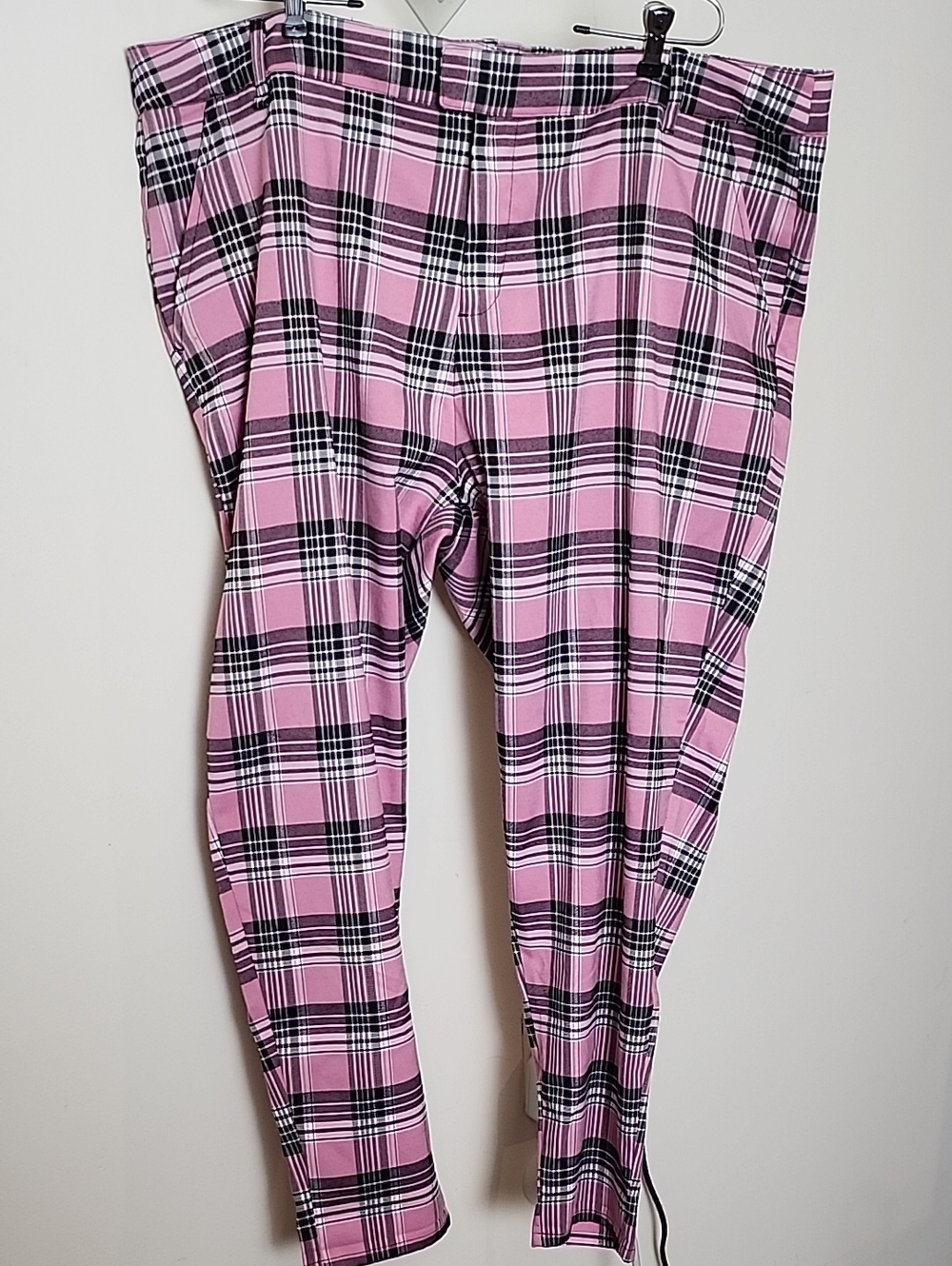 Hot Topic Pink And Black Plaid Pants